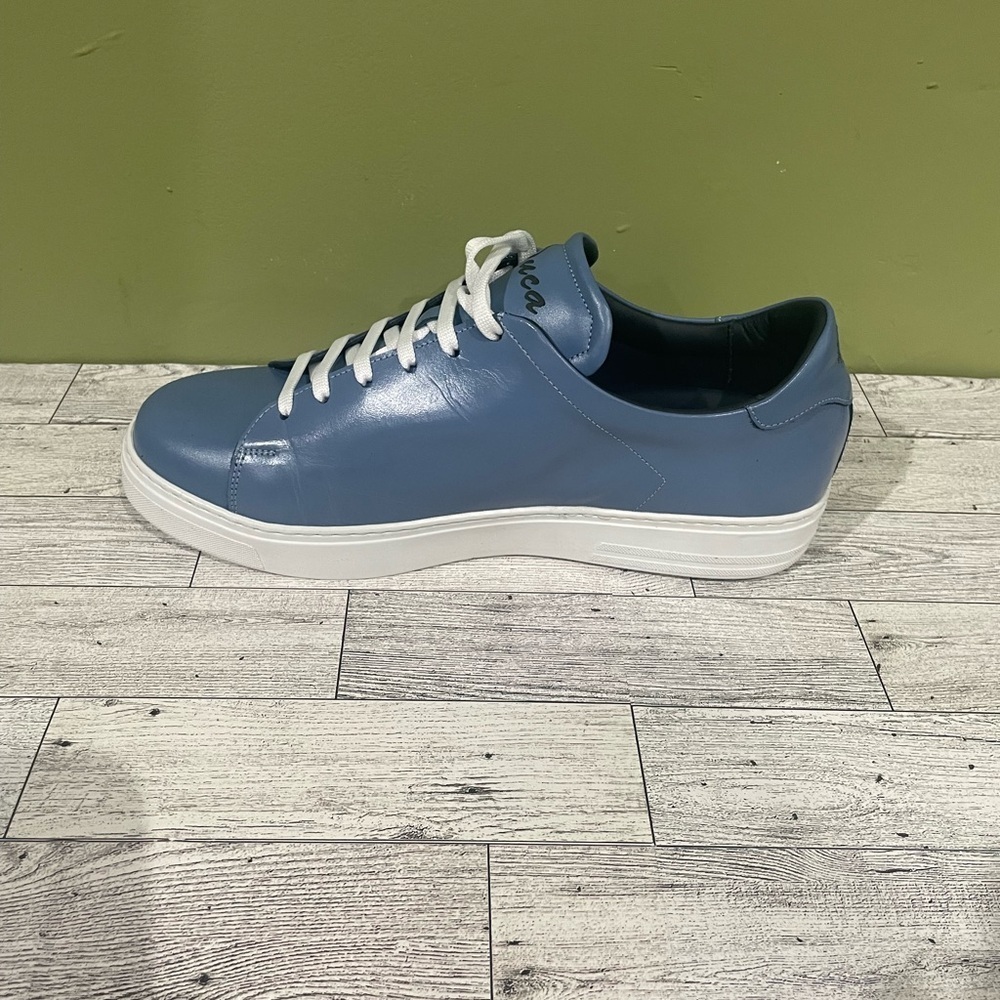 Duca Men's Blue Sneakers Casual leather calf - Picture 3 of 5